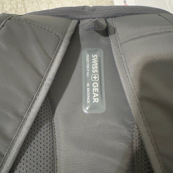 Swissgear Laptop Backpack Charcoal Gray With Padded Straps & Side Pockets school - Picture 3 of 16